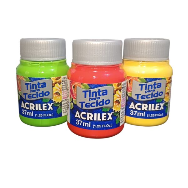 Tinta Para Tecido Fosca 37 ml Acrilex Várias Cores - Imagem 2