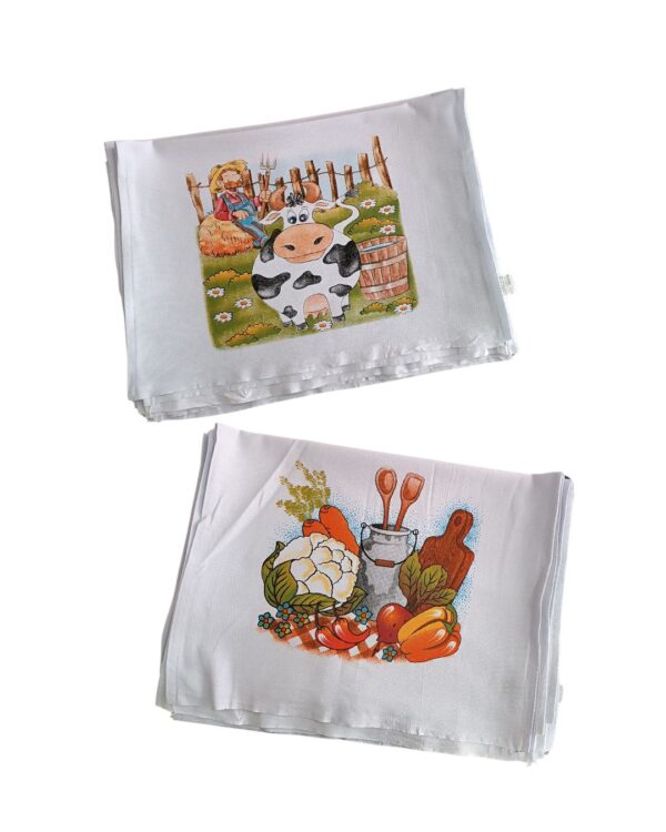 Kit com 5 Panos de Prato Estampados MC09 50x70cm 100% Algodão - Imagem 3