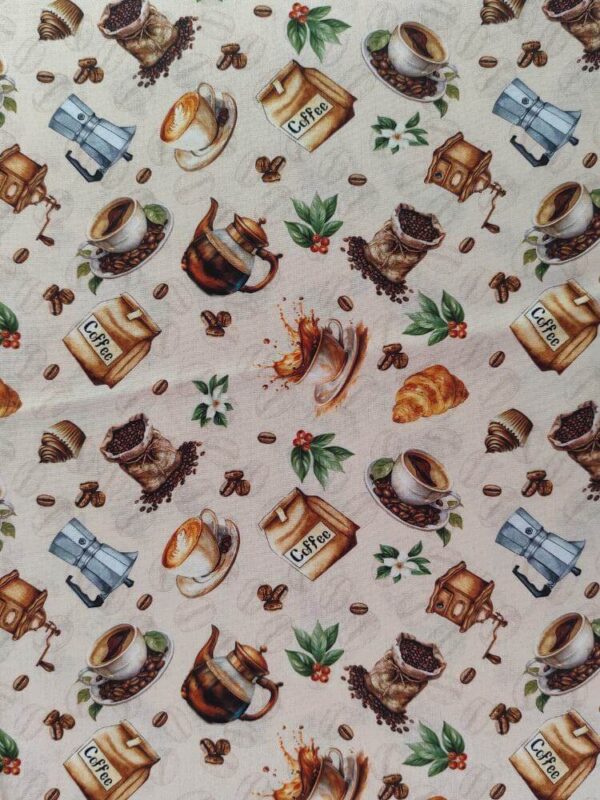 Tricoline Estampada Café