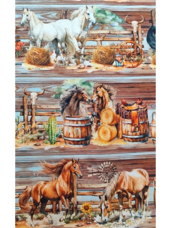 Barrado Digital Cavalos 55cm x 150cm - Imagem 3