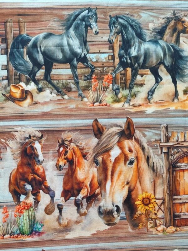 Barrado Digital Cavalos 55cm x 150cm - Imagem 2