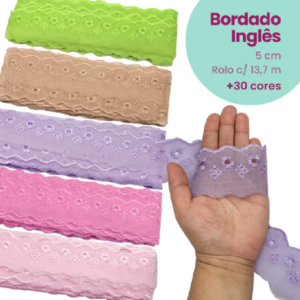 Bordado Inglês 5cm Com 13,7m Kaftor