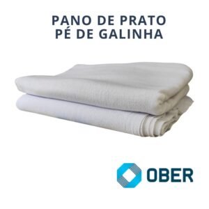 Kit 10 Panos De Prato Pé De Galinha Ober 100% Algodão
