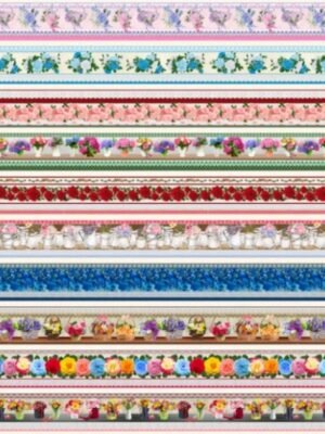 Tricoline Barrado Digital Florescer 55x150cm
